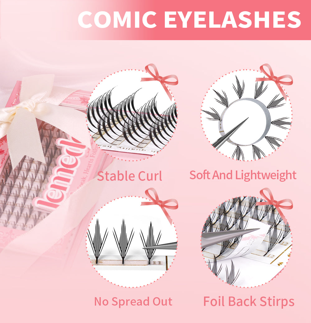 JEMEDO Pteris Light Clusters Anime Lashes| 0.07mm