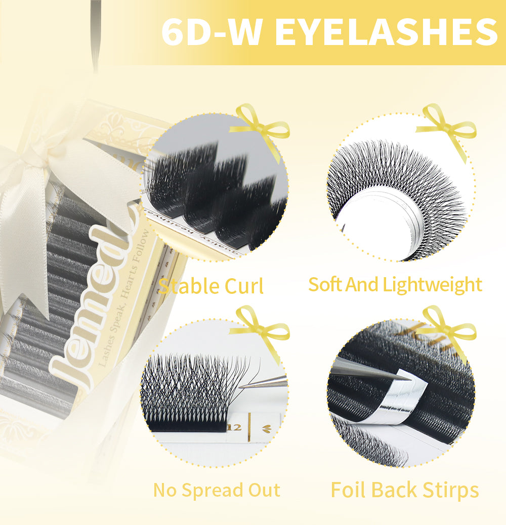 JEMEDO 6D W Volume Fans | 0.07mm C/D/M Curl