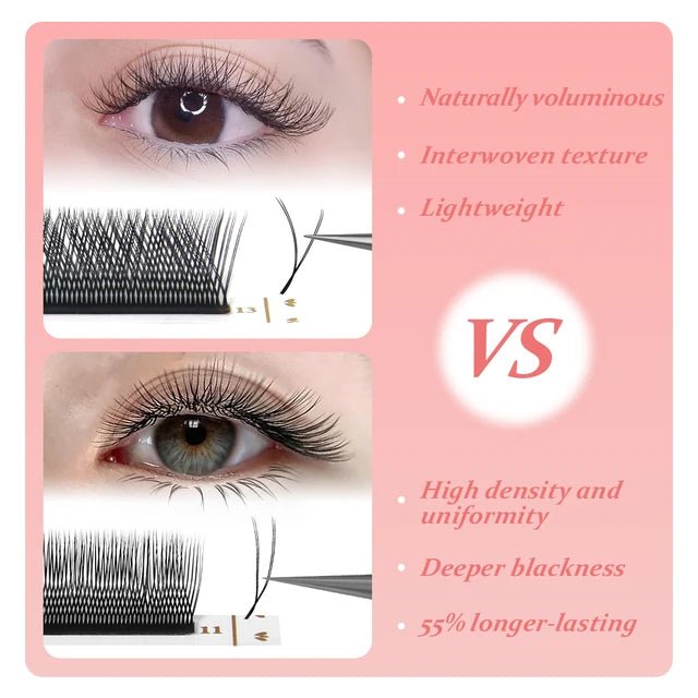 2/3/4/5D U-Shape Lashes | 0.07mm C/D/M Curl - jemedo.com