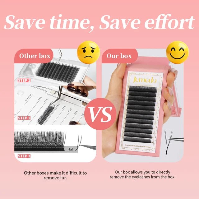 2/3/4/5D U-Shape Lashes | 0.07mm C/D/M Curl - jemedo.com