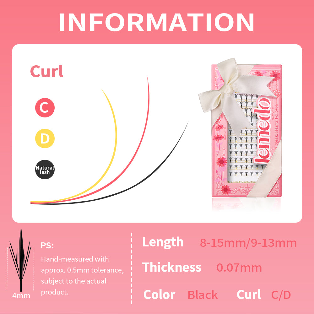 JEMEDO Pteris Light Clusters Anime Lashes| 0.07mm
