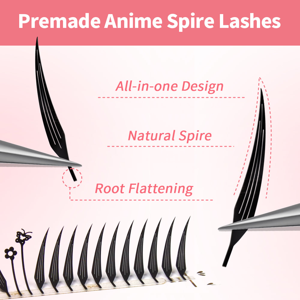 JEMEDO FOX Spire Anime Lashes| 0.07mm