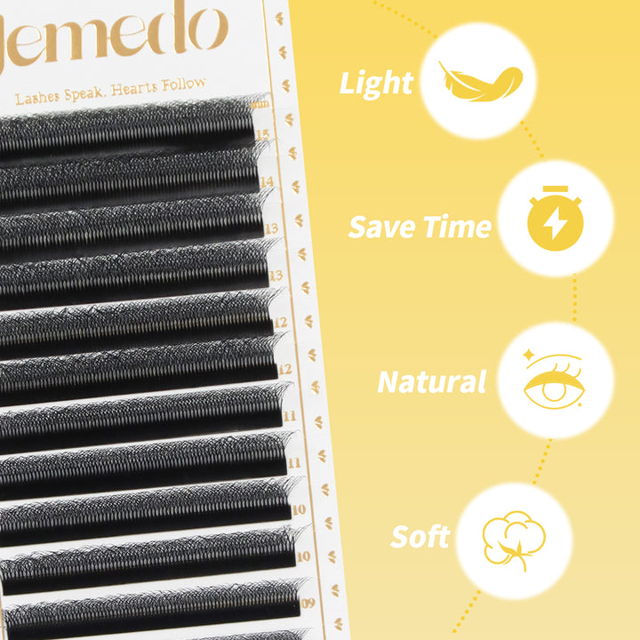 JEMEDO 6D W Volume Fans | 0.07mm C/D/M Curl