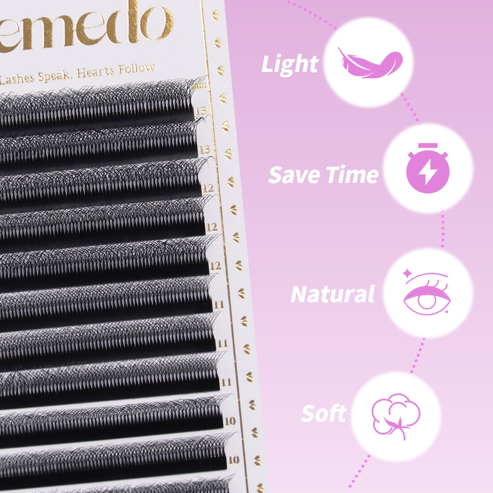 JEMEDO 7D W Volume Fans | 0.07mm C/D/M Curl