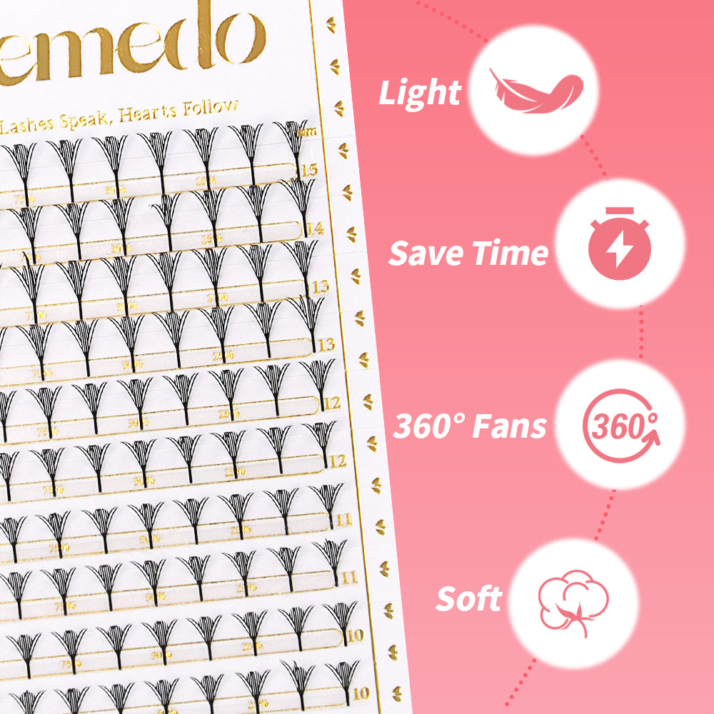 JEMEDO Pteris Light Clusters Anime Lashes| 0.07mm