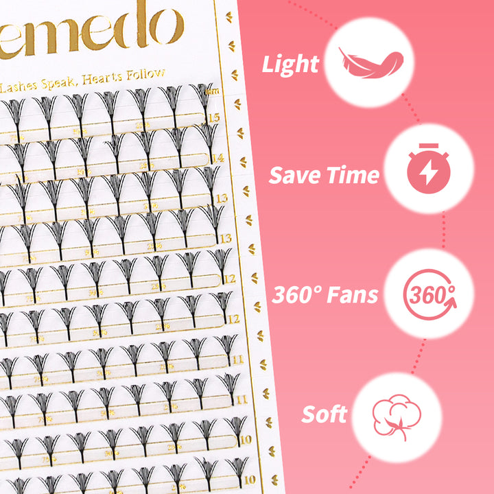 JEMEDO Pteris Light Clusters Anime Lashes| 0.07mm