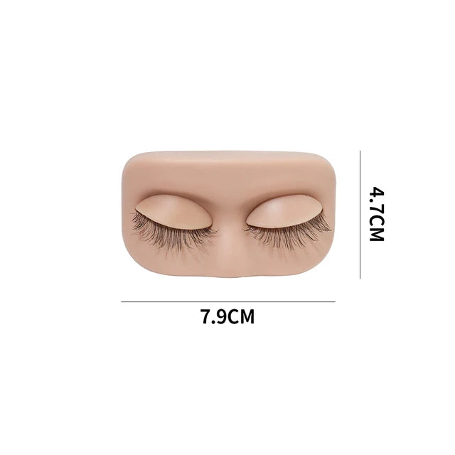 Cabeça de Treino JEMEDO Compact Lash | Manequim Portátil de Silicone com Olhos Removíveis