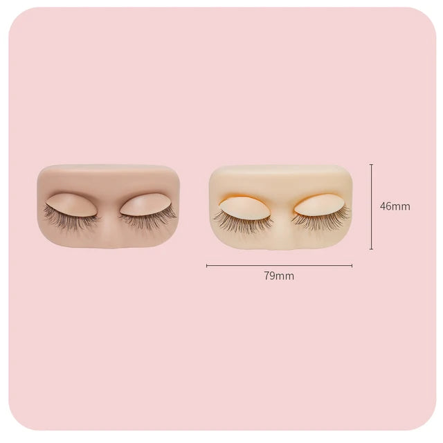 Cabeça de Treino JEMEDO Compact Lash | Manequim Portátil de Silicone com Olhos Removíveis