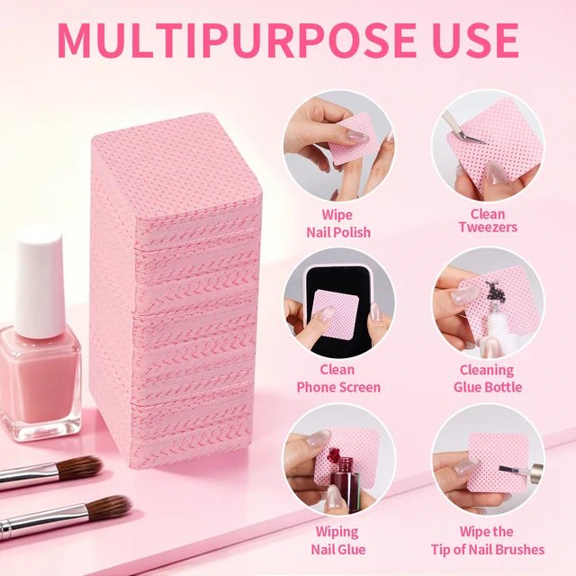 JEMEDO 1080pcs Lint-Free Cotton Wipes | Eyelash Glue Remover &amp; Applicator Cleaner - jemedo.com