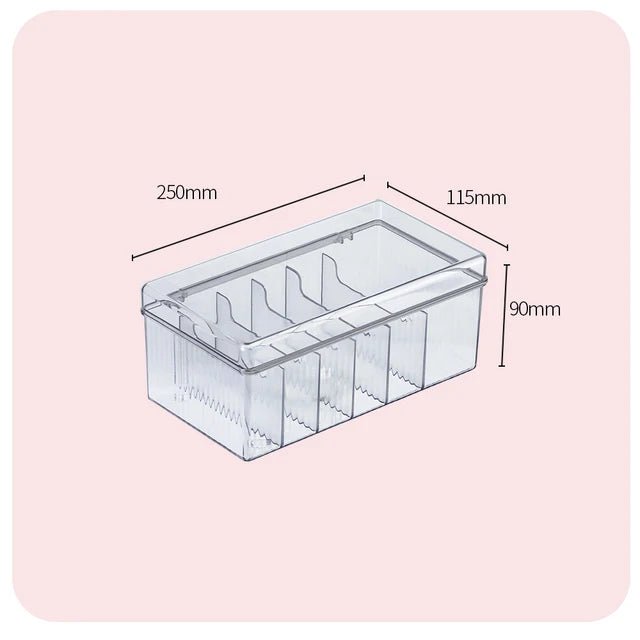 JEMEDO Acrylic 6-Grid Lash Tool Storage Box | Dustproof Eyelash Extension Organizer - jemedo.com