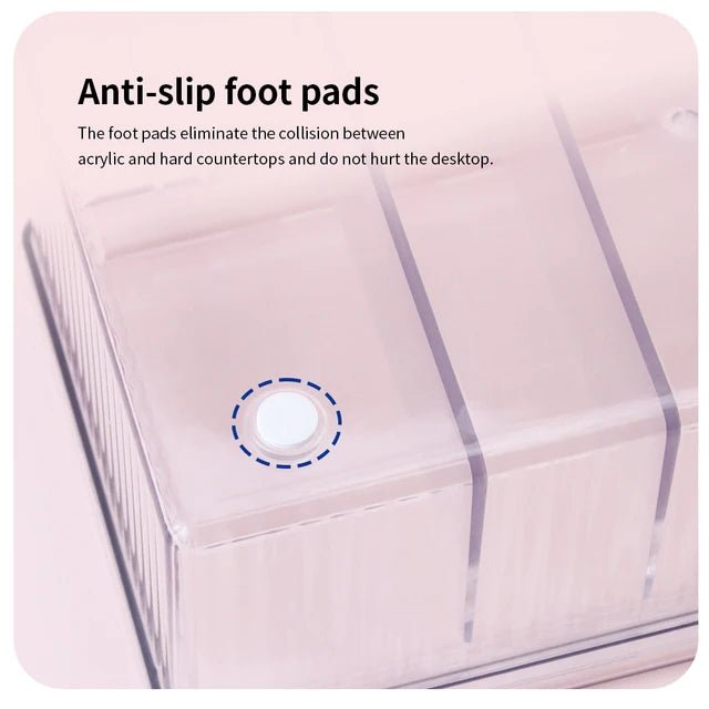 JEMEDO Acrylic 6-Grid Lash Tool Storage Box | Dustproof Eyelash Extension Organizer - jemedo.com