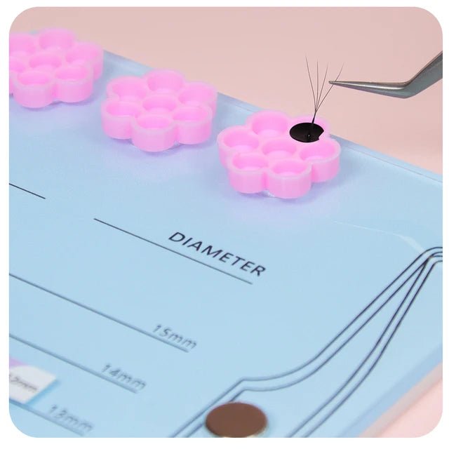 JEMEDO Acrylic Lash Palette Pad | Magnetic Tweezers &amp; Glue Holder for Lash Artists - jemedo.com