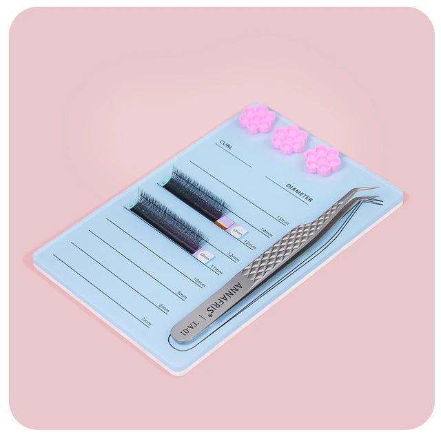 JEMEDO Acrylic Lash Palette Pad | Magnetic Tweezers &amp; Glue Holder for Lash Artists - jemedo.com