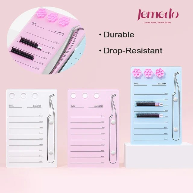 JEMEDO Acrylic Lash Palette Pad | Magnetic Tweezers & Glue Holder for Lash Artists - jemedo.com
