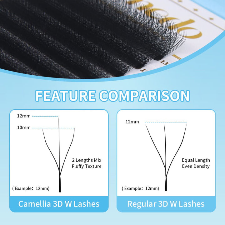 JEMEDO Camellia 3D/4D/5D W-Shape | C/D/M Curl 0.07mm - jemedo.com
