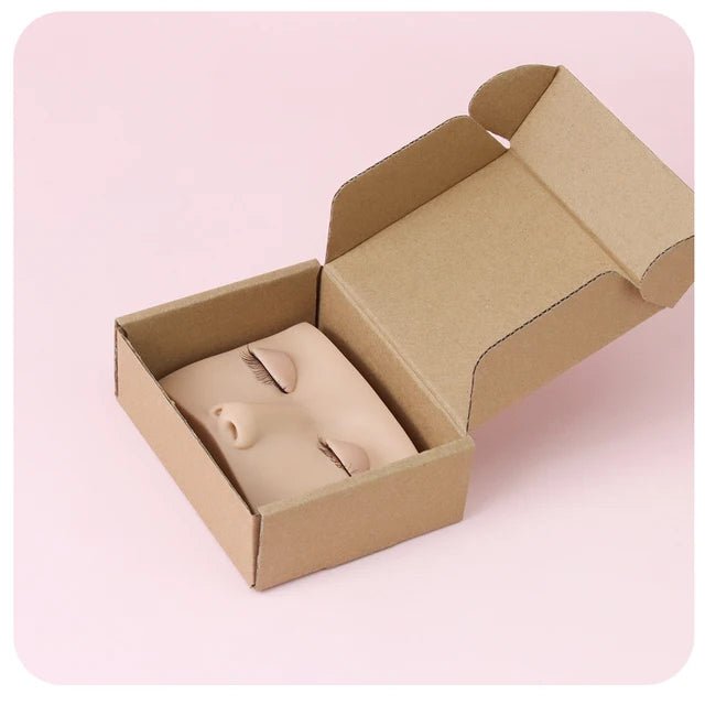 JEMEDO Compact Lash Practice Head | Portable Silicone Mannequin with Removable Eyes - jemedo.com