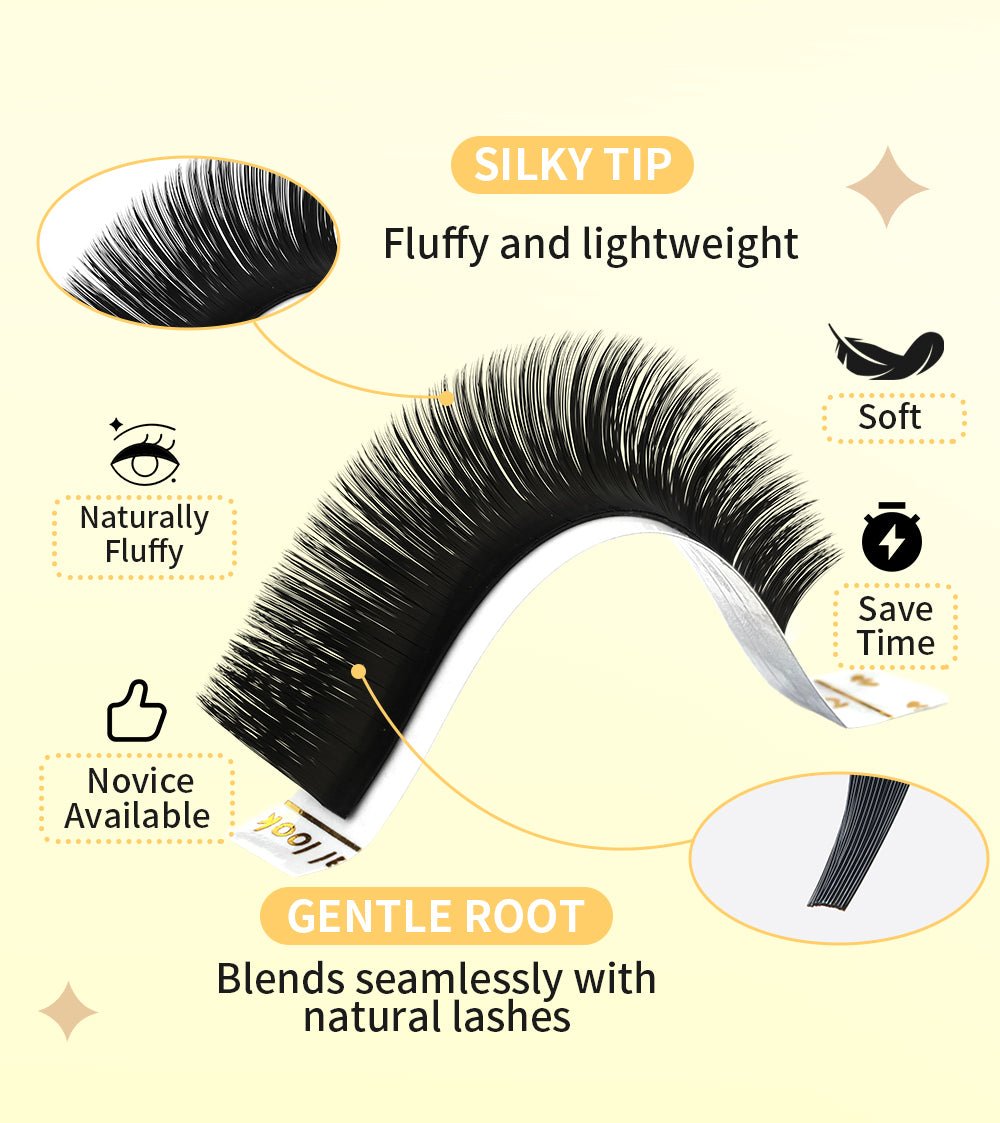 JEMEDO Easy Fan Lashes Pre-fanned | C/D Curl - jemedo.com