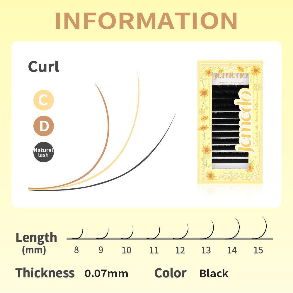 JEMEDO Easy Fan Lashes Pre-fanned | C/D Curl - jemedo.com