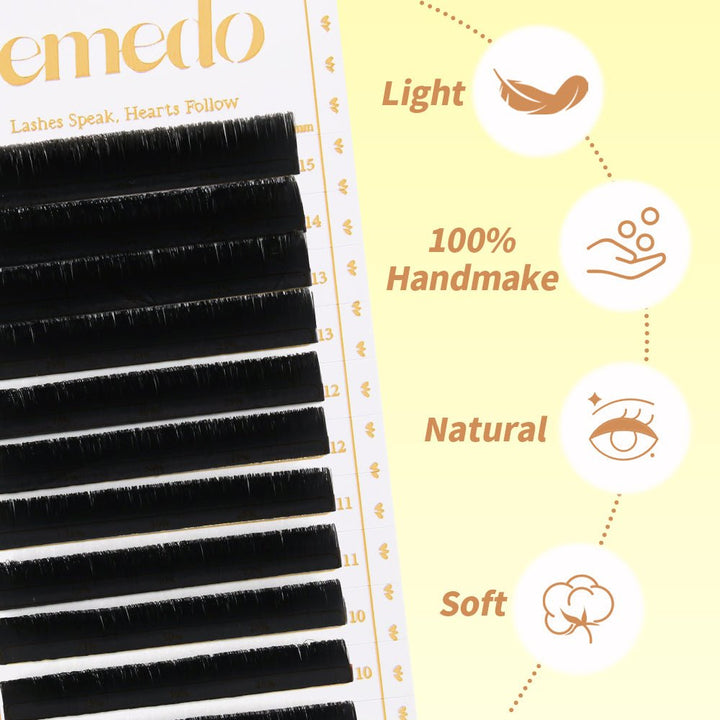 JEMEDO Easy Fan Lashes Pre-fanned | C/D Curl - jemedo.com