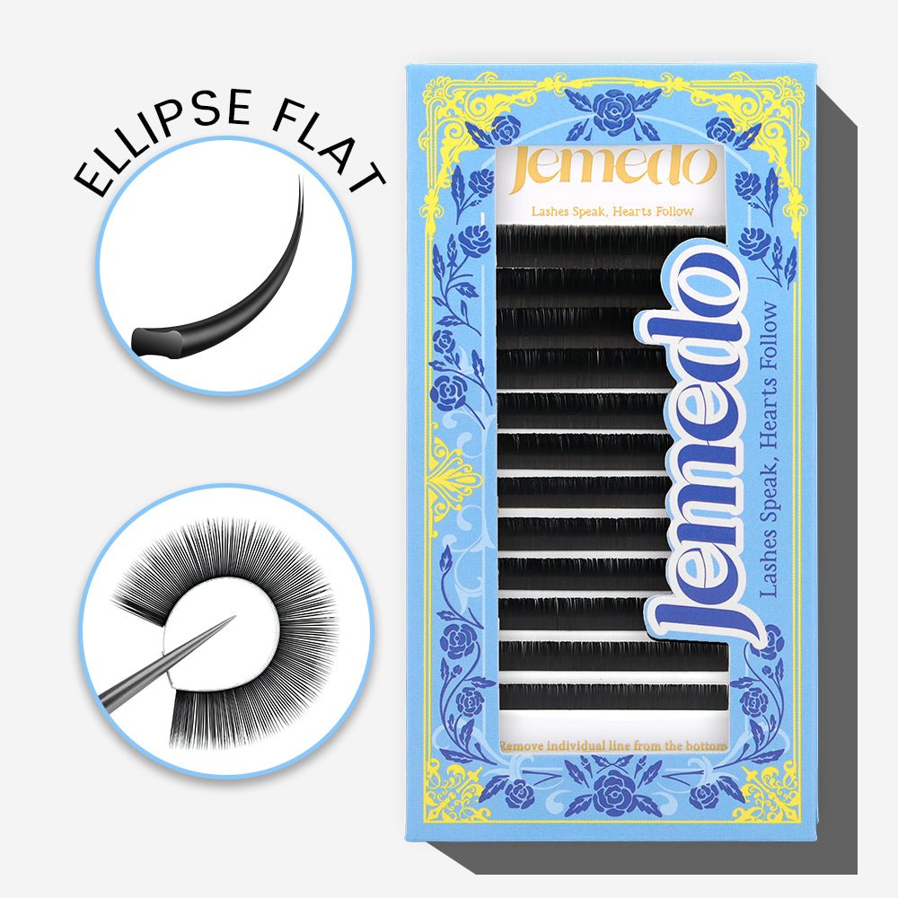 JEMEDO Ellipse Flat Lashes | C/D Curl - jemedo.com