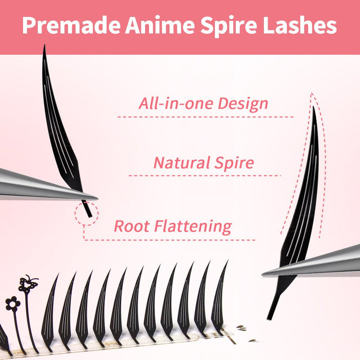JEMEDO FOX Spire Anime Lashes| 0.07mm - jemedo.com