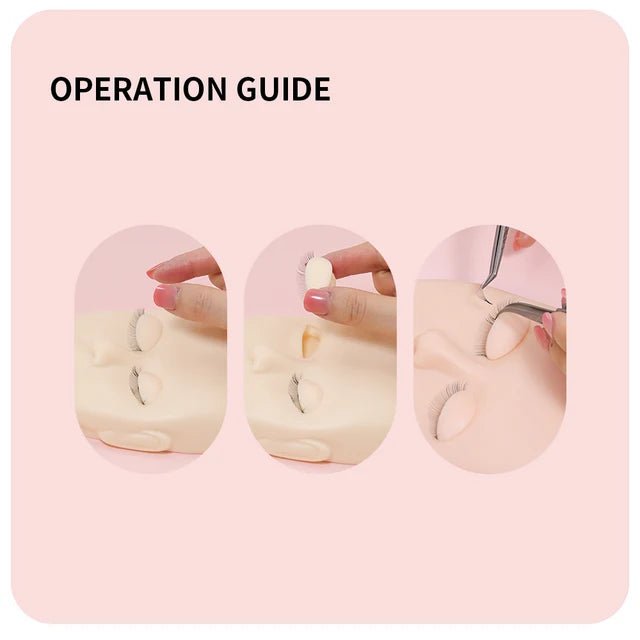 JEMEDO Full Head Lash Mannequin | Silicone Practice Head with Removable Eyes - jemedo.com