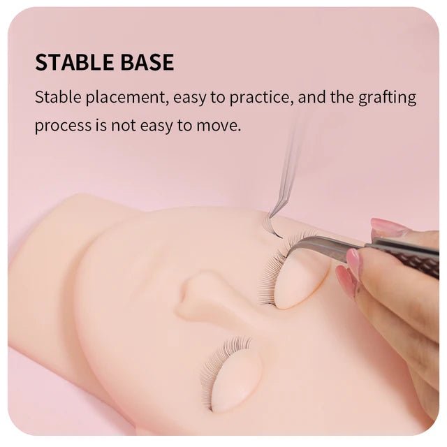 JEMEDO Full Head Lash Mannequin | Silicone Practice Head with Removable Eyes - jemedo.com