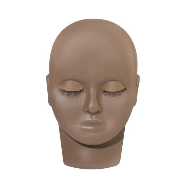 JEMEDO Full Head Lash Mannequin | Silicone Practice Head with Removable Eyes - jemedo.com