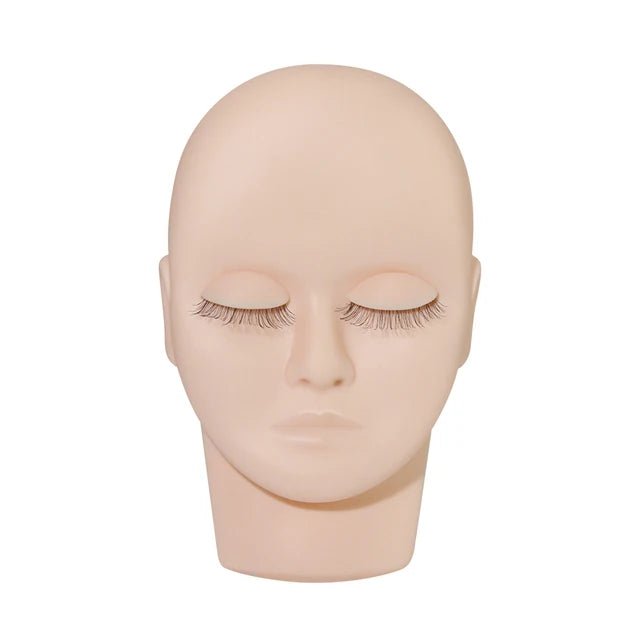 JEMEDO Full Head Lash Mannequin | Silicone Practice Head with Removable Eyes - jemedo.com