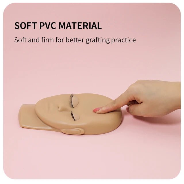 JEMEDO Full Head Lash Mannequin | Silicone Practice Head with Removable Eyes - jemedo.com