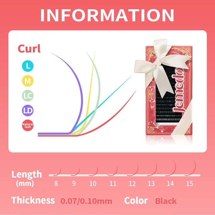 JEMEDO L-Shape Lashes | L/LC/LD/M Curl - jemedo.com