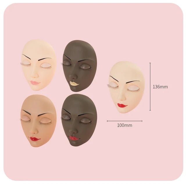 JEMEDO Lash Practice Head | Colored Lips & Replaceable Eyeballs - jemedo.com