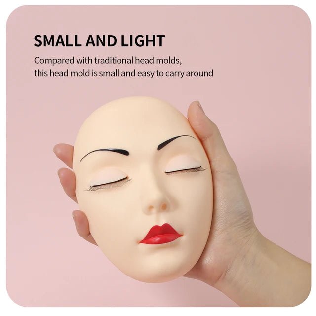 JEMEDO Lash Practice Head | Colored Lips &amp; Replaceable Eyeballs - jemedo.com