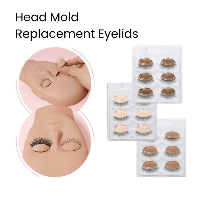 JEMEDO Lash Practice Head | Colored Lips &amp; Replaceable Eyeballs - jemedo.com