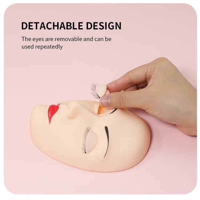 JEMEDO Lash Practice Head | Colored Lips &amp; Replaceable Eyeballs - jemedo.com