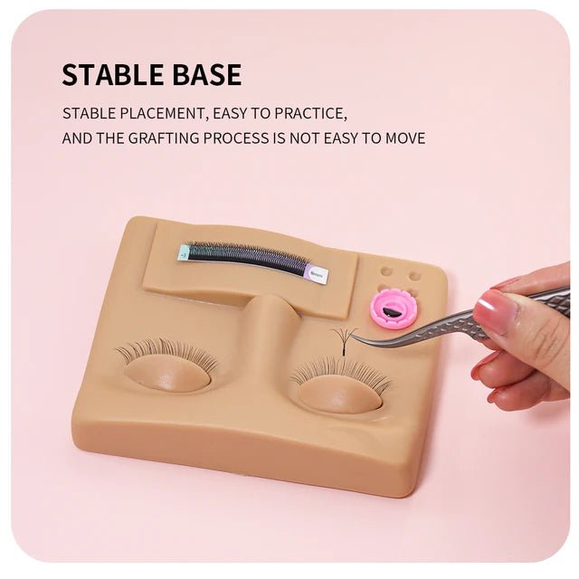 JEMEDO Lash Practice Head with Tray – Silicone Mannequin with Removable Eyes - jemedo.com