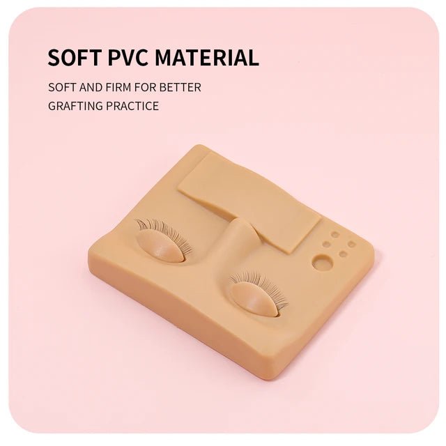 JEMEDO Lash Practice Head with Tray – Silicone Mannequin with Removable Eyes - jemedo.com