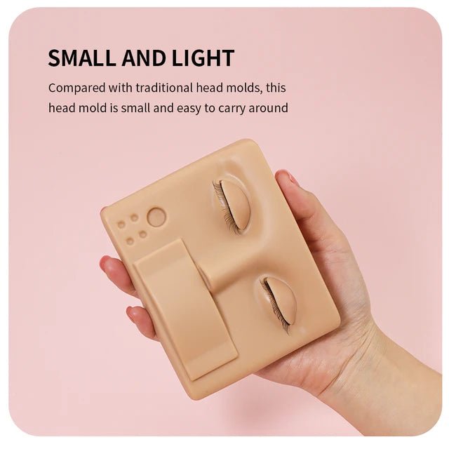 JEMEDO Lash Practice Head with Tray – Silicone Mannequin with Removable Eyes - jemedo.com