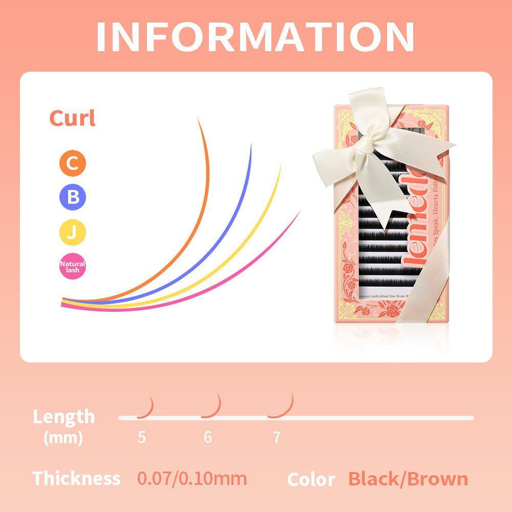 JEMEDO Lower Lashes | 5-7mm, J/B/C Curl - jemedo.com