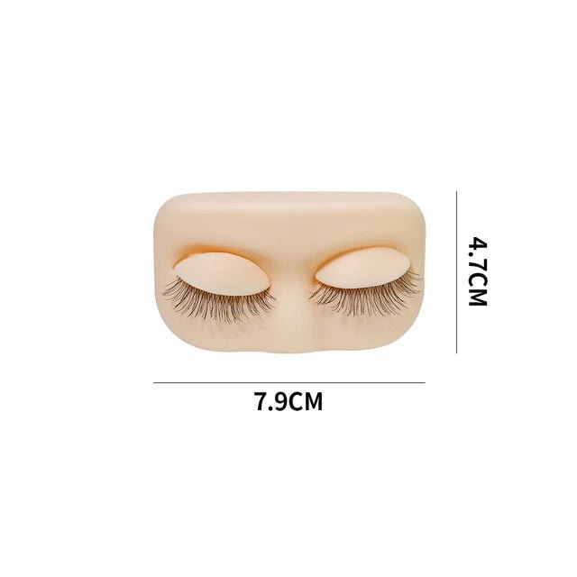 JEMEDO Mini Lash Practice Head | Removable Replacement Eyelids - jemedo.com
