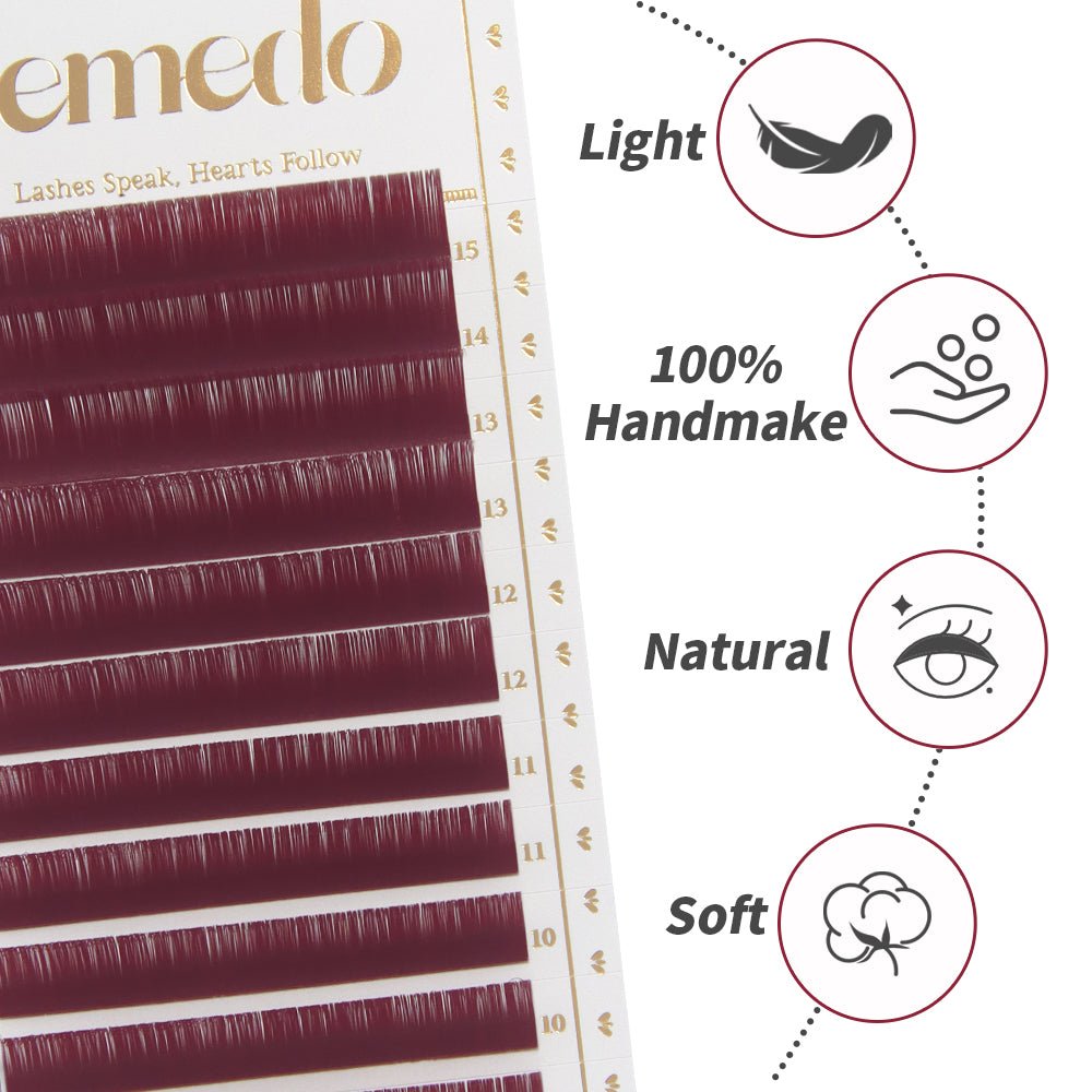 JEMEDO Morandi Color Lashes | 0.07mm, C/D Curl - jemedo.com