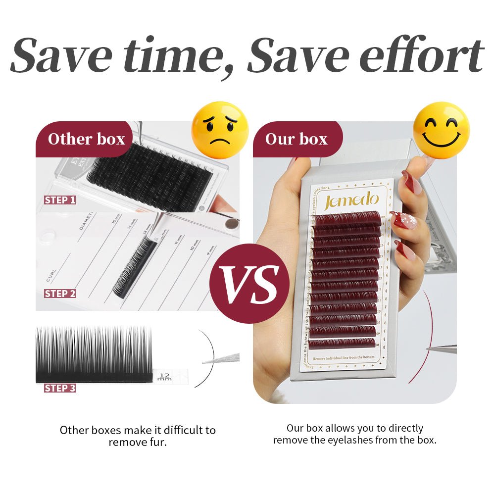 JEMEDO Morandi Color Lashes | 0.07mm, C/D Curl - jemedo.com