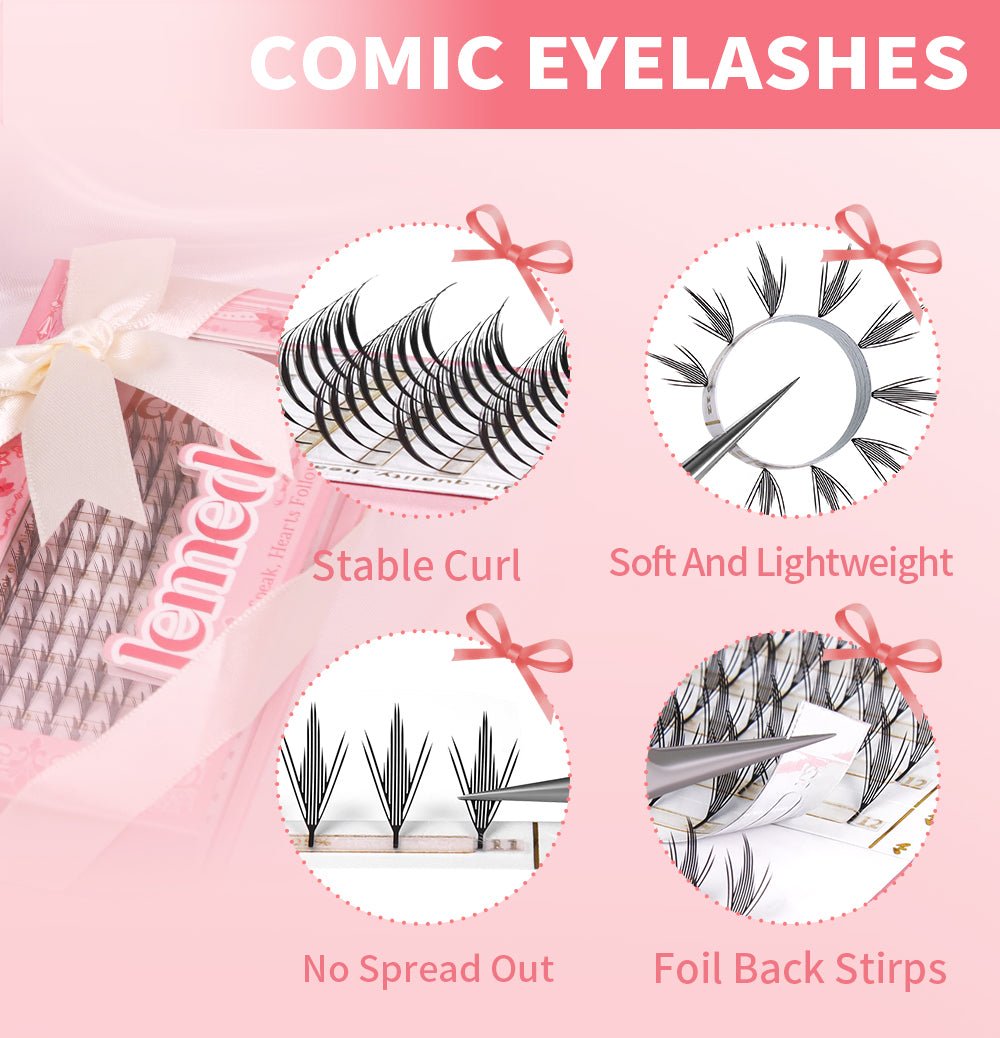 JEMEDO Pteris Light Clusters Anime Lashes| 0.07mm - jemedo.com