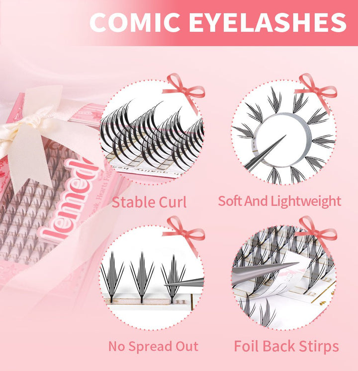 JEMEDO Pteris Light Clusters Anime Lashes| 0.07mm - jemedo.com