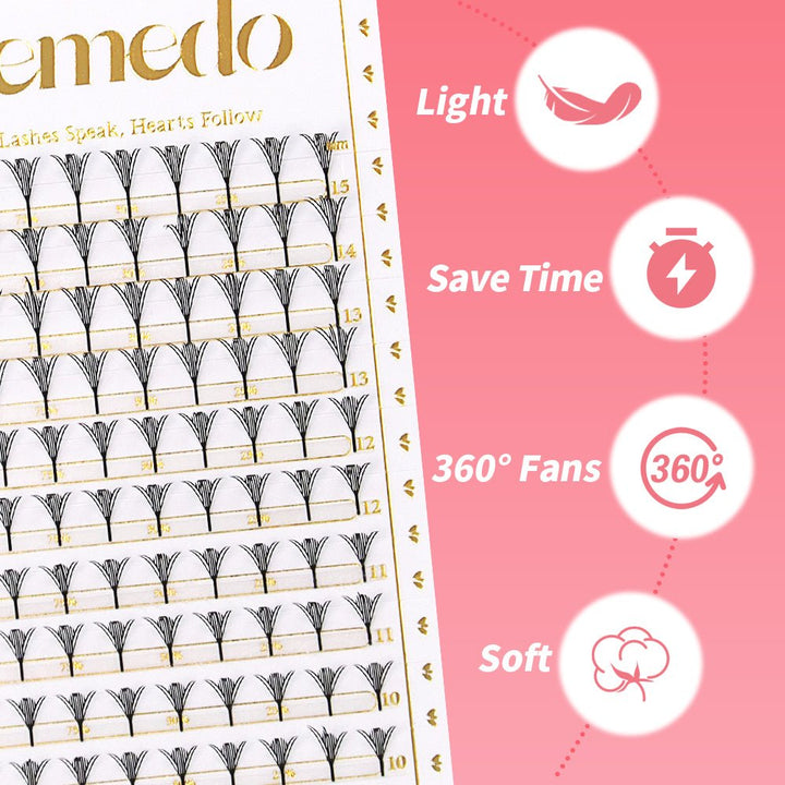 JEMEDO Pteris Light Clusters Anime Lashes| 0.07mm - jemedo.com
