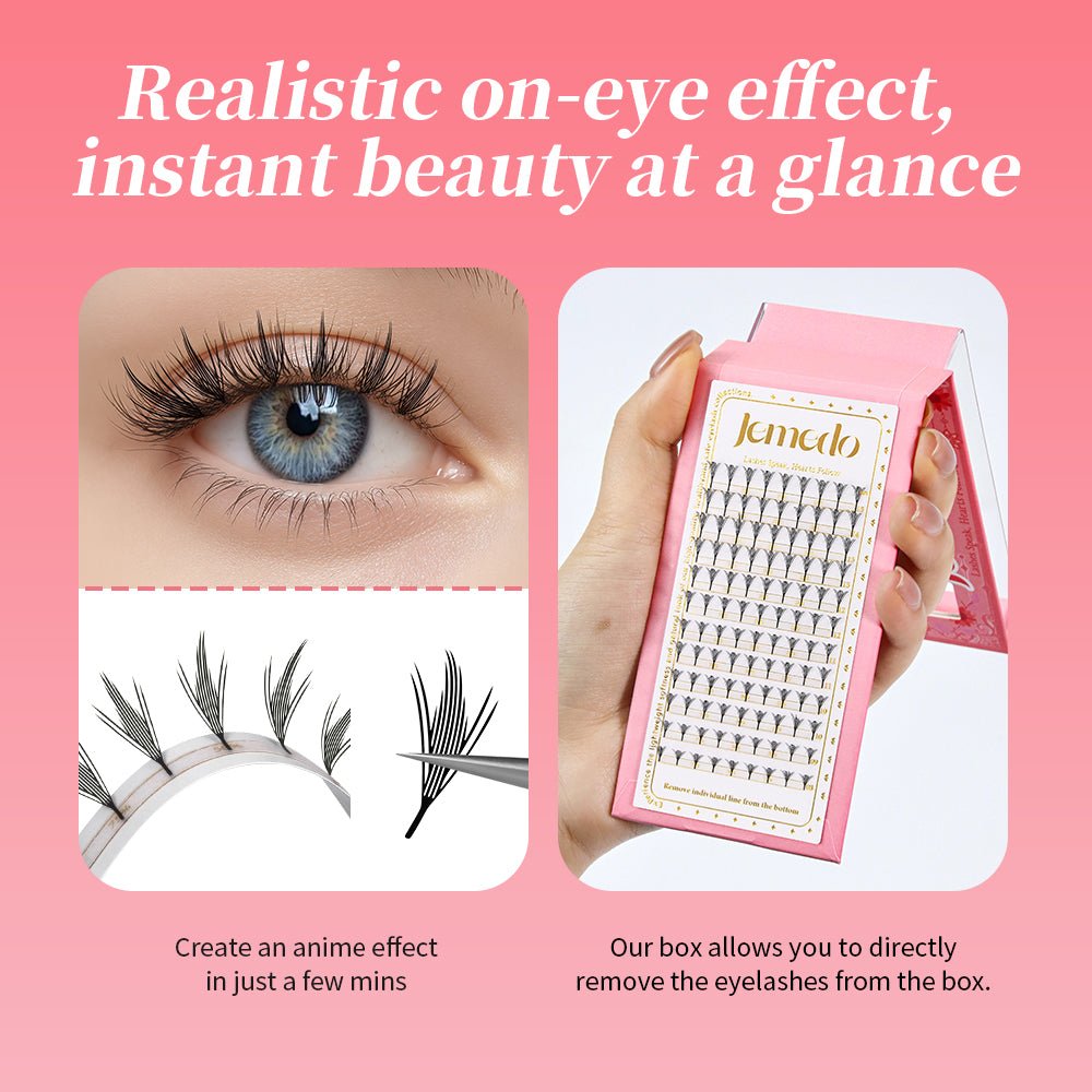 JEMEDO Pteris Light Clusters Anime Lashes| 0.07mm - jemedo.com