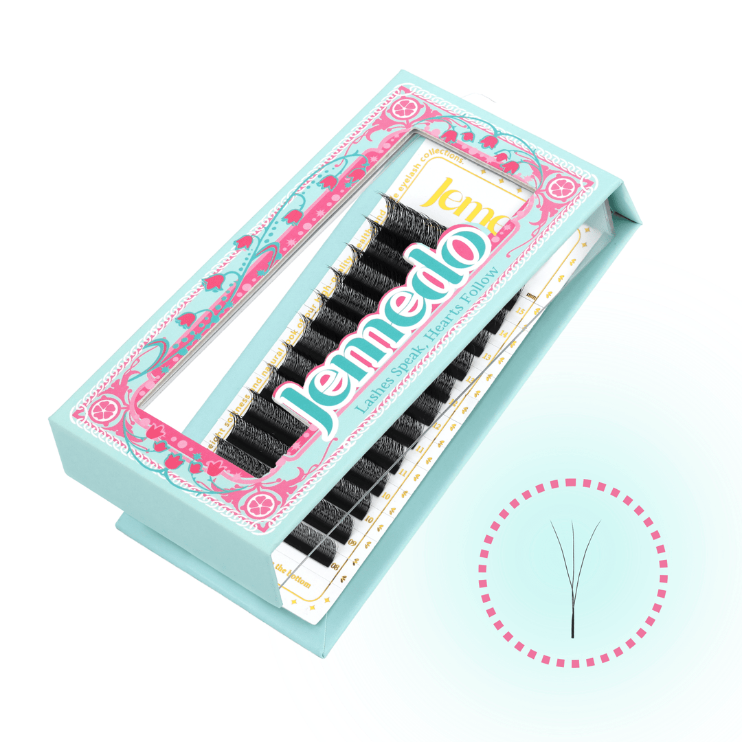Narrow 3/4/5D W-Shaped Lashes | 0.07mm C/D/M Curl - jemedo.com