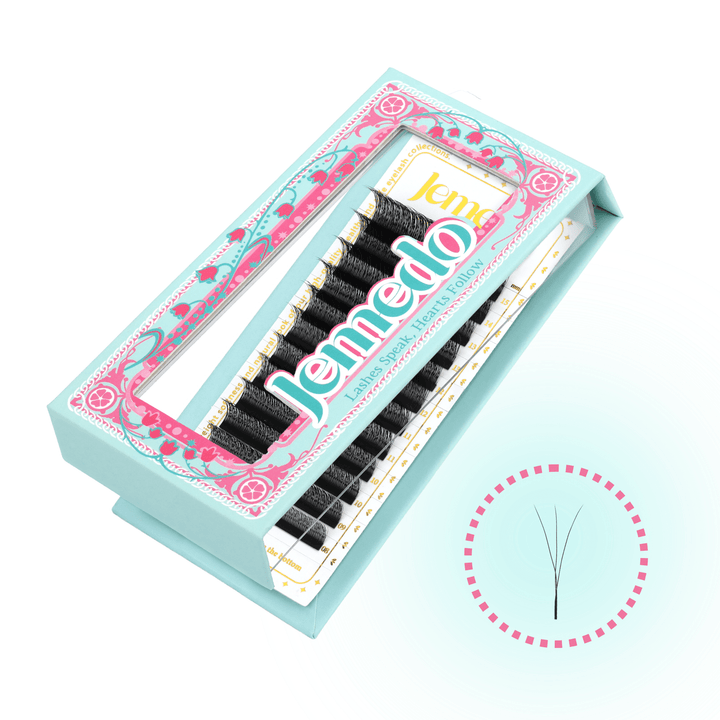 Narrow 3/4/5D W-Shaped Lashes | 0.07mm C/D/M Curl - jemedo.com