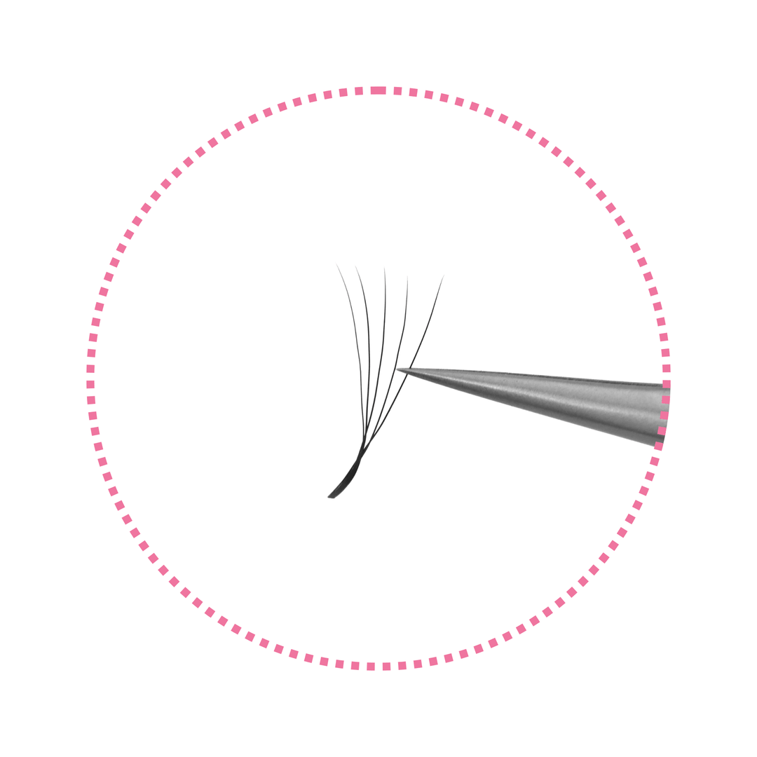 Narrow 3/4/5D W-Shaped Lashes | 0.07mm C/D/M Curl - jemedo.com